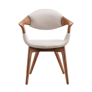 Italian Modern Minimalist Curved Dining <b>Chair</b> Nordic Solid Wood Stool for Balcony Leisure & <b>Study</b> Convertible Backrest <b>Chair</b> - Product Image 2