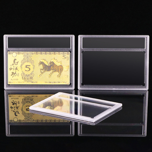 SUNSHING Simple GPPS Postage Stamp <b>Display</b> <b>Case</b> Holder for Graded Slab Banknote Currency for Clear Transparent - Product Image 6