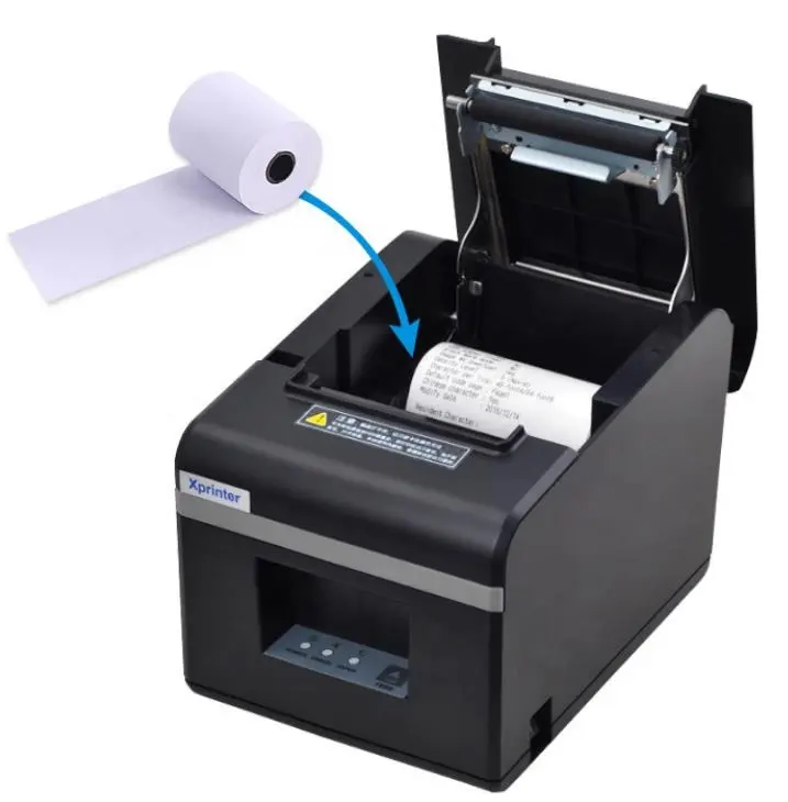 Xprinter XP-Q90EC 58mm termal yazıcı ile kesici doğrudan termal makbuz yazıcısı fatura bilet yazıcı