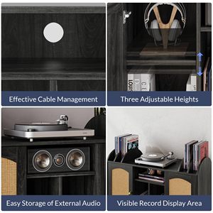 <span class=keywords><strong>Meuble</strong></span> de <span class=keywords><strong>rangement</strong></span> populaire de style mid-century, support pour tourne-disque, armoire de <span class=keywords><strong>rangement</strong></span> pour disques vinyles avec <span class=keywords><strong>rangement</strong></span> pour vinyles - Product Image 5