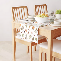 Chemin de table imprimé en polyester, option imperméable pour l'hôtellerie extérieure, événements de banquet, commandes en gros, achats en vrac