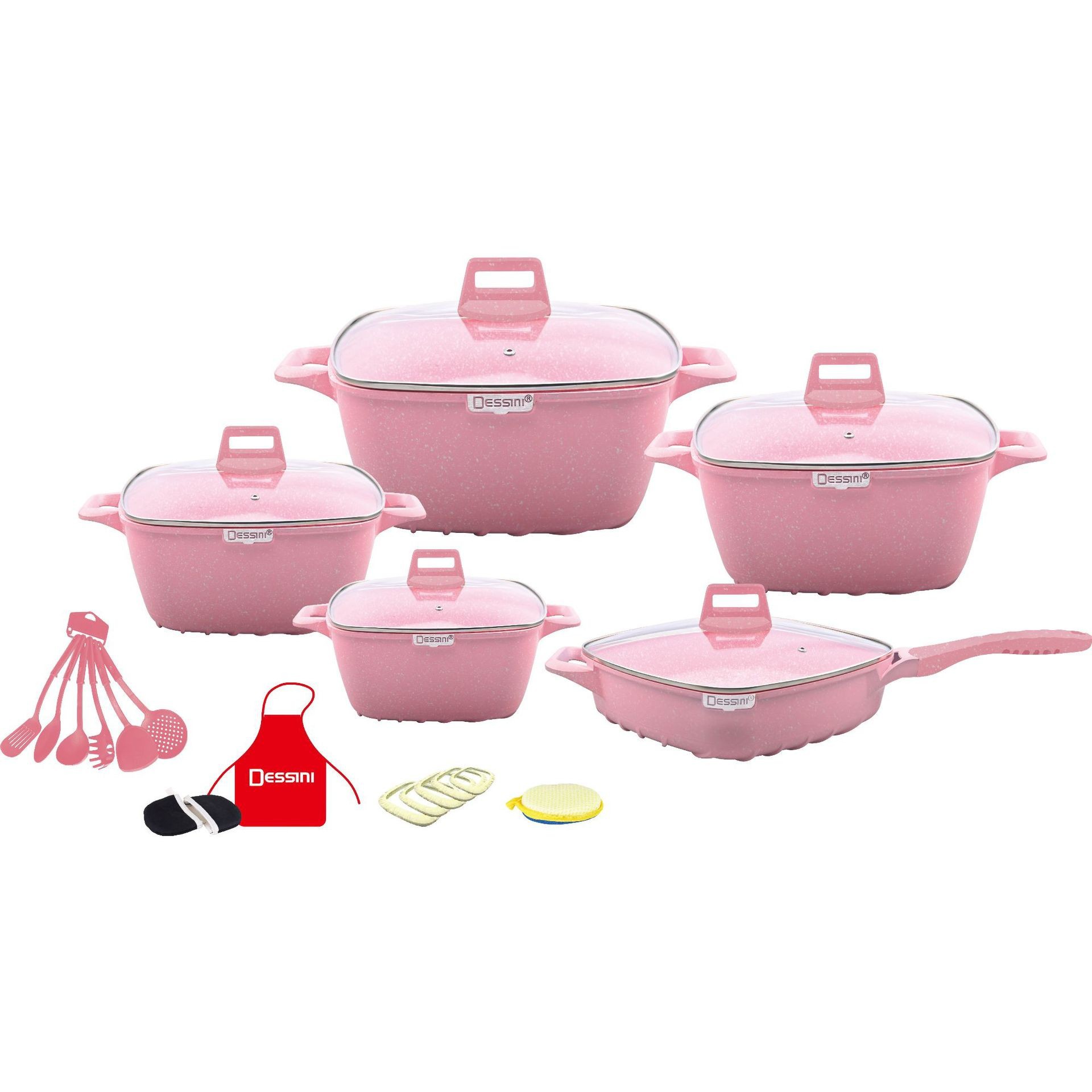 juego de 25 piezas rosa