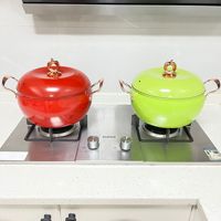 Marmite à soupe antiadhésive Apple Home Cuisinière à induction Cuisinière à gaz Marmite à soupe santé générale