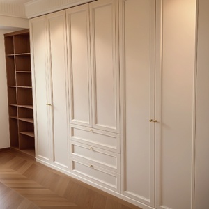 Muebles de dormitorio antiguos industriales modernos de madera simples de alta calidad, puerta deslizante personalizable duradera, armario, recibe personalizado - Product Image 1