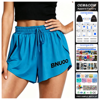 Shorts de sport pour femmes de haute qualité en polyester et élasthanne, légers, pour le cyclisme et la course à pied, avec poches, shorts athlétiques personnalisés pour femmes