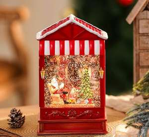 โคมไฟคริสต์มาสทรงลูกโลกหิมะหมุนได้ พร้อมไฟ LED รูปซานต้าในโรงงาน  มี<span class=keywords><strong>เพลง</strong></span> 8 <span class=keywords><strong>เพลง</strong></span> - Product Image 1