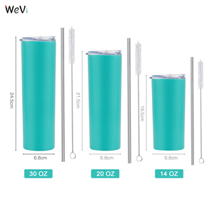 WeVi 16oz 20 oz vaso tazas de café <span class=keywords><strong>a</strong></span> <span class=keywords><strong>granel</strong></span> de acero inoxidable con aislamiento vaso pitillo con paja tapa brillo de vaso - Product Image 3