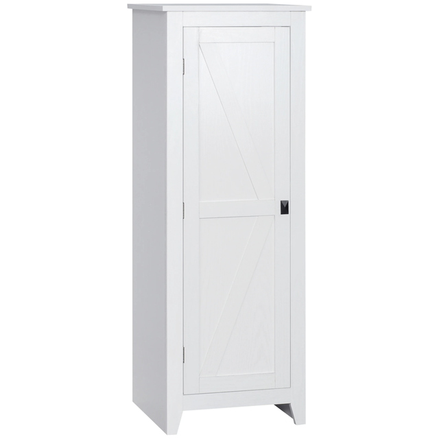Youtev Narrow Pantry Storage Cabinet Slim Single Door with Adjustable Shelves Farmhouse Kitchen Laundry Bathroom Storage Cabinet