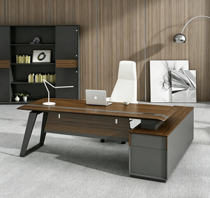Modern Executive Office Desk Luxury CEO Office <strong>Table</strong> with Drawers Storage Cabinet Home Office Furniture Wooden Manager Desk - Product Image 6