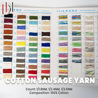 High Quality Pure Cotton Yarn 1/1.8NM 1/2.4NM 1/3.5NM 100% Cotton Sausage Yarn for Clothing Knitting