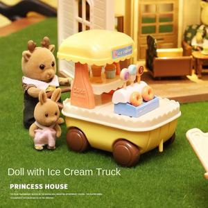 Orman aile oyun evi hayvan bebek seti tavşan fare Panda ayı sincap köpek rol oynamak oyuncaklar çocuklar oyuncaklar taklit - Product Image 4