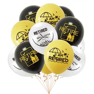 12 Inches Retirement Balloons Decoration Happy Retirement Supplies Latex Balloons For Retirement Party