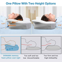 Oreiller papillon orthopédique en mousse à mémoire de forme pour l'insomnie, soutien cervical portable, ergonomique, respirant, thérapeutique, pour le voyage, l'hôtel et le lit