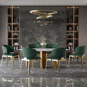 Sedie Moderne Bianche per Sala da Pranzo, Comoda <span class=keywords><strong>Sedia</strong></span> da Pranzo in Pelle Leggera con Struttura in Metallo - Product Image 5