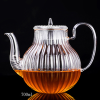 Service à thé en verre Borosilicate, vente en gros, résistante à la chaleur, tasse à thé en verre transparent 500ml, livraison gratuite