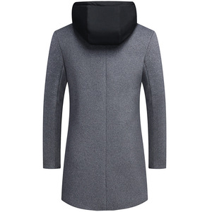 Nuovo Arrivo 2022 Cappotto Invernale Casual da Uomo in Lana Lungo Stile <span class=keywords><strong>Trench</strong></span> <span class=keywords><strong>con</strong></span> <span class=keywords><strong>Cappuccio</strong></span> - Product Image 2
