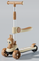 Joli tricycle à pédales 3-en-1 pour enfants, nouveau modèle de trottinette pliable pour enfants, vélo à 3 roues en plastique