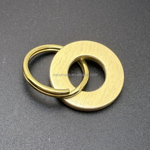 Cercle en acier de 3 mm d'épaisseur pour laser à fibre Porte-clés en laiton avec logo personnalisé - Product Image 3