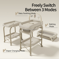 Table à langer pliable multifonctionnelle Vsuch, station de change pour bébé réglable avec étagère de rangement