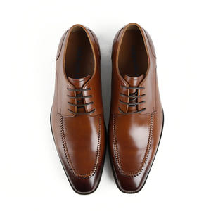 Chaussures de marche en cuir à bout pointu pour hommes, doublure anti-odeur, embout renforcé – Chaussures de bureau et de carrière formelles, imperméables, avec soutien de la voûte plantaire - Product Image 2