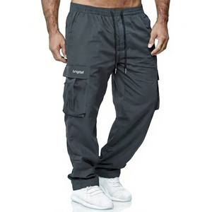 Pantalones de Trabajo Personalizados OEM para Hombre, Tela Oxford de Primavera, Secado Rápido, Cintura Media, Elásticos, Casuales, con Múltiples Bolsillos y Cordón Ajustable - Product Image 1