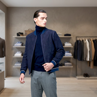 Meilleur prix, grande qualité, veste bomber en daim LEMU confortable pour l'hiver, 729, cuir véritable, daim de chèvre, col montant, capuche, unisexe