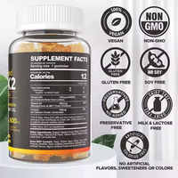 Compléments Gommeux Végétaliens Vitamine D3 + K2 – Vitamine D avec MK7 K pour le Calcium, des Os Plus Forts et une Santé Immunitaire Améliorée – Gommes Vitaminées
