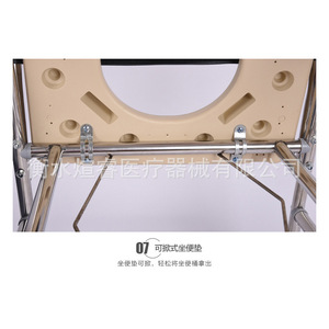 เก้าอี้นั่งถ่ายสำหรับผู้สูงอายุแบบพกพา พับได้ พร้อมถังเก็บของ ปรับระดับความสูงได้ 5 ระดับ สำหรับใช้ในห้องน้ำและห้องสุขา - Product Image 4