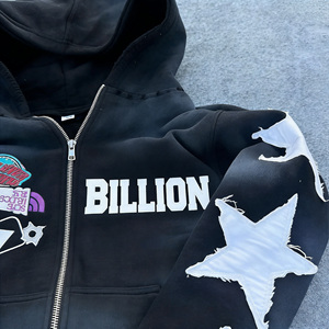 Custom Premium Men's Boxy Cropped Sweatshirt <b>Short</b> <b>Sleeve</b> Streetwear <b>Hoodie</b> Custom Embroidery Logo Breathable DTG - Product Image 3