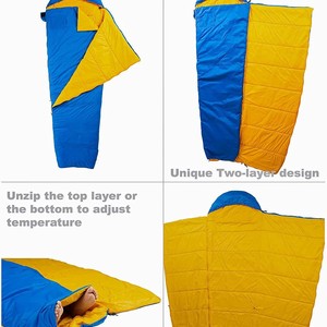 Maravilloso Saco de Dormir Aislado de 210 cm, Negro, de Algodón Hueco Transpirable, para Uso en Exteriores para Adultos en Primavera - Product Image 5