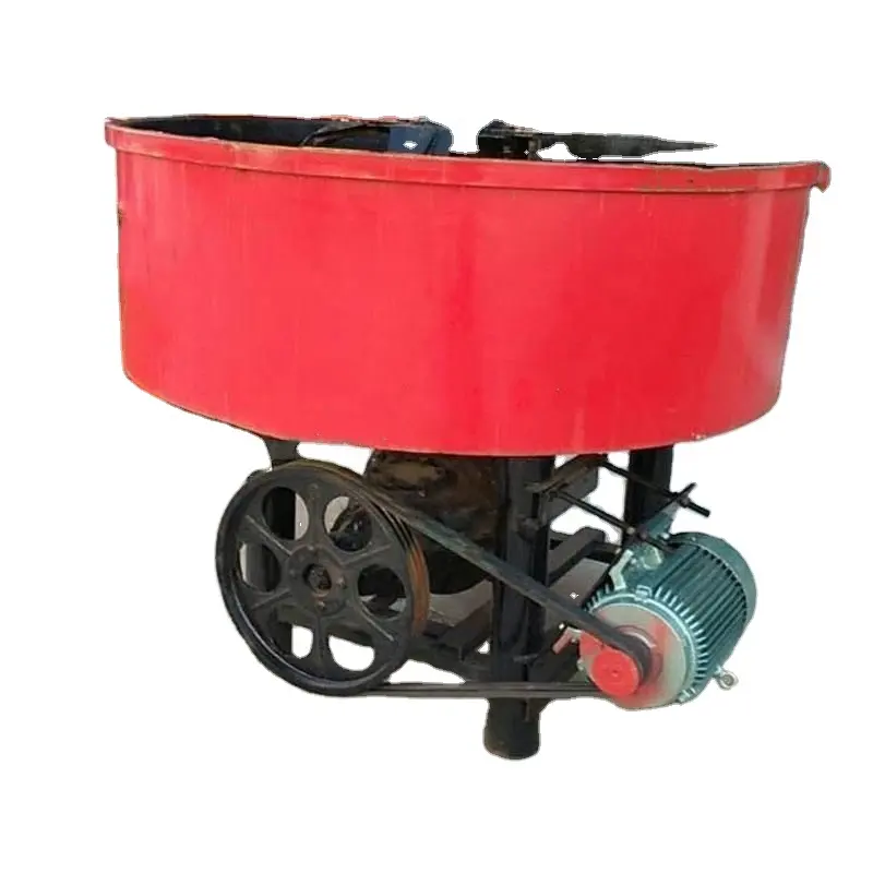 Pure copper motor cement concrete sand mixing grinding machine flat pan mouth clay mud cement mixer blender grinder