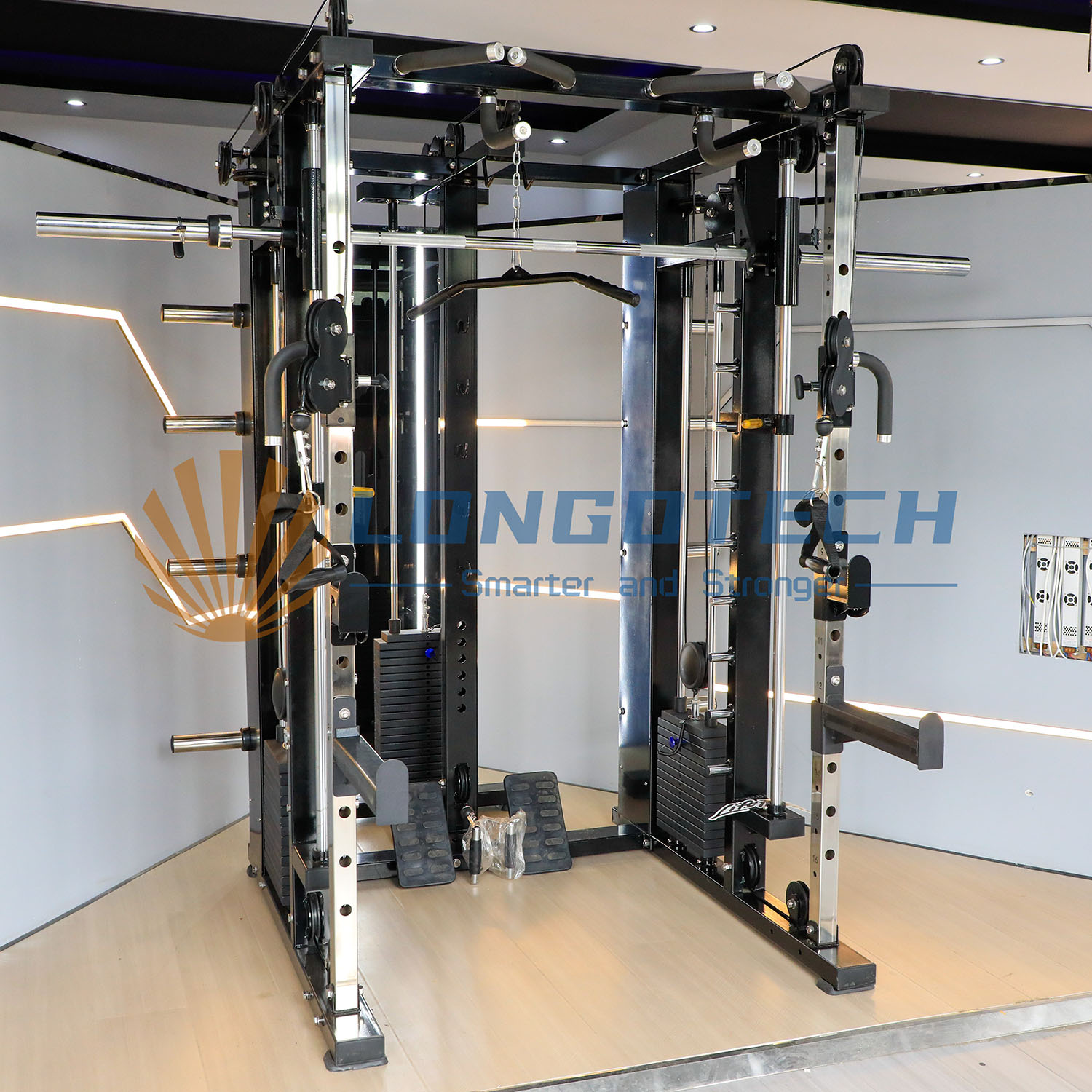 【絶品】 売れ筋商業用ジム機器4in1多機能3 * 80kgウェイトスタック3D ウエイトトレーニング