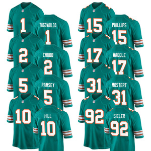 Maillot de football américain vert Miami 2026 personnalisé, chemises brodées, uniformes de jeunes brodés, vêtements de sport avec logos - Product Image 1