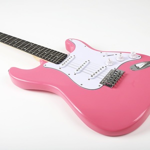 Guitarra Elétrica Estilo ST Verde Brilhante com Cor Rosa, Captador SSS Single-Coil, Guitarra Elétrica para Iniciantes - Product Image 5