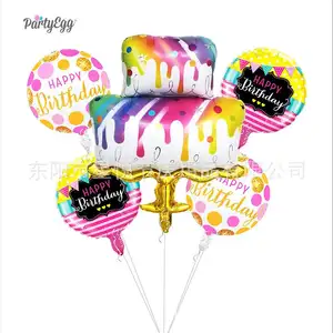 Foil Balloons Bobo Decorações Caixa Com Varas Rosa Feliz Aniversário Recheio De Casamento Bobo Ballon Tamanho Grande Claro Pvc Bobo Balão