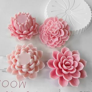 แม่พิมพ์สบู่รูปดอกไม้ 3 มิติ สำหรับตกแต่งเค้ก DIY สบู่ทำมือ งานเรซิ่น งานฝีมือ แม่พิมพ์เทียนซิลิโคน - Product Image 3