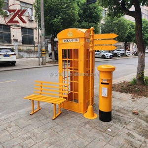 ZKAI Hot Selling Telephone Booth <strong>Post</strong> <strong>Box</strong> Street Sign Chair Suitable for London Theme British Party <strong>Wedding</strong> Photo Props - Product Image 3