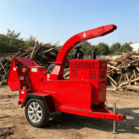 Broyeur de bois sur chenilles fiable 2600 tr/min avec accélérateur à distance pour la commodité de l'opérateur