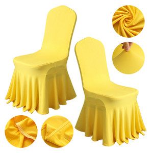 Copertura della sedia pieghevole elastica della copertura del sedile del poliestere plissettato all'ingrosso per gli eventi della festa del banchetto di nozze - Product Image 6