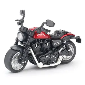 MY66-M1215 de aleación para motocicleta, juguete a escala 1/14 con música y luces LED