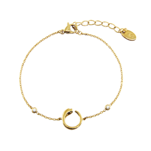 <span class=keywords><strong>Set</strong></span> di Gioielli in Acciaio Inossidabile Placcato Oro 14K, Collana e Bracciale con Ciondolo a Forma di C, Gioielli alla Moda per Fidanzamento e Matrimonio - Product Image 5