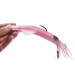 Leurre souple en PVC lumineux coulant avec hameçon en acier inoxydable pour la pêche en haute mer de gros poissons en eau salée - Product Image 1