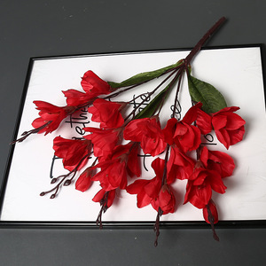 <span class=keywords><strong>Flores</strong></span> <span class=keywords><strong>de</strong></span> magnolia artificiales grandes hechas <span class=keywords><strong>de</strong></span> tela <span class=keywords><strong>de</strong></span> seda, decoración para el hogar, accesorios para fotografía, flor artificial - Product Image 6