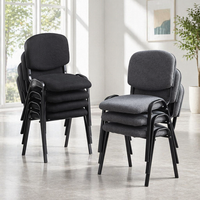 Chaise de bureau empilable économique en tissu pour formation, salle d'attente, réunion, visiteur, conférence – En promotion