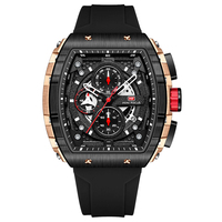 MINI FOCUS MF0399G Montre à quartz pour homme Vive, bracelet en caoutchouc original, étanche, chronographe, nouveau style, montre de business pour homme