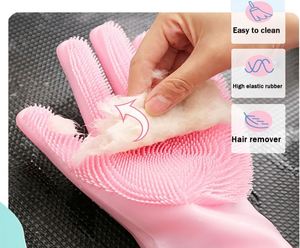 Gants de toilettage pour animaux de compagnie en gros, gants de lavage pour chiens à dents haute densité - Product Image 5
