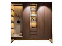 Meuble d'entrée en bois, armoire à chaussures de style sud-est asiatique, sur mesure, armoire de rangement haut de gamme pour l'entrée