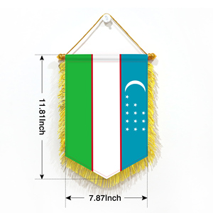 Mini 20x30cm Pennant Car Flags Uzbekistan Wall Decor Display Accessories <b>Small</b> Ornaments for Hanging - Product Image 5