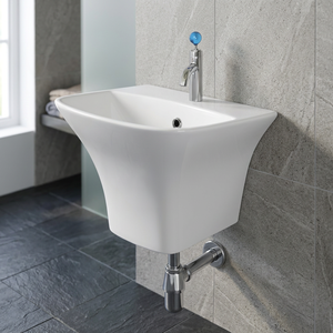 Lavabo Cuadrado de Cerámica de 14x18 Pulgadas para Colgar en la Pared, Lavamanos para Baño, para Proyectos Comerciales de Hoteles, Venta al por Mayor - Product Image 6