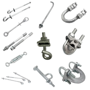 Boulon d'ancrage à œil en acier forgé galvanisé à chaud de classe 4 |   Vis à filetage UNF à angle de 45 degrés avec écrou pour poteaux de câbles de soutien - Product Image 5
